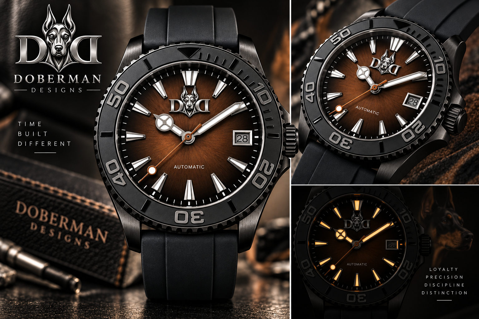 Doberman Designs brown watch concept